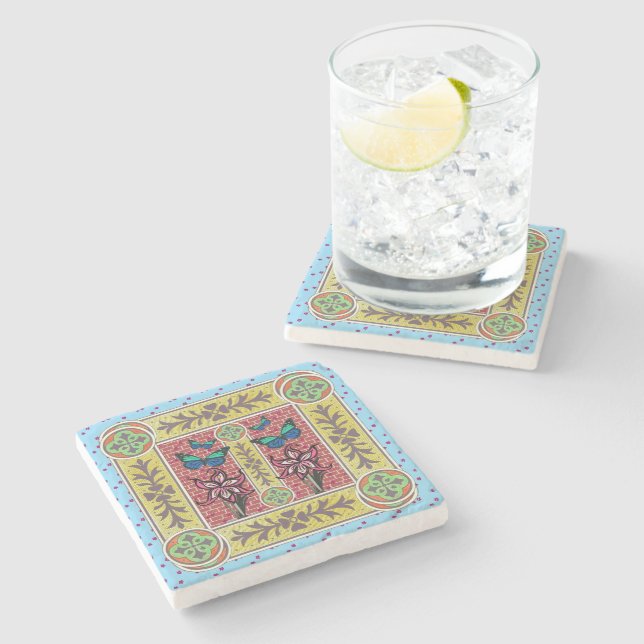 Porta-copo De Pedra Jardim da Borboleta (Lateral)