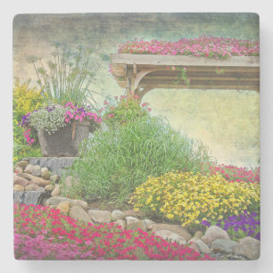 Porta-copo De Pedra jardim de rocha com trellis