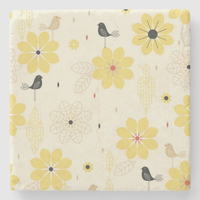 Porta-copo De Pedra Jardim do pássaro (Frente)