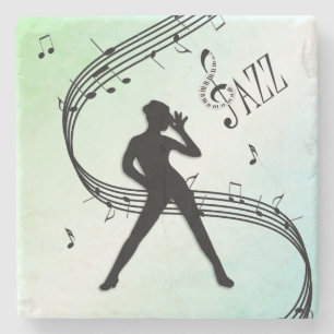 Porta-copo De Pedra Jazz Dance Green Music