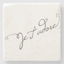Porta-copo De Pedra Je T adore