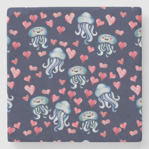 Porta-copo De Pedra Jellyfish Love