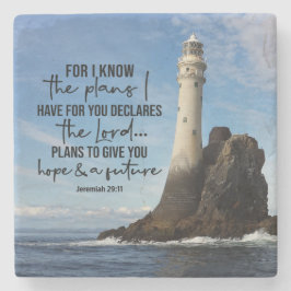 Porta-copo De Pedra Jeremiah 29:11 Eu sei os planos que tenho para voc