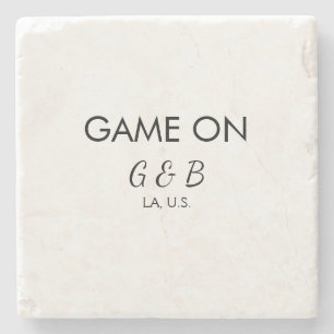 Porta-copo De Pedra Jogo para adicionar nome do casal localidade da fe