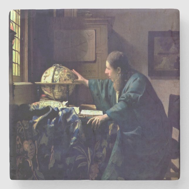 Porta-copo De Pedra Johannes Vermeer - O Astronomer (Frente)
