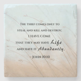 Porta-copo De Pedra John 10:10 Eu vim que eles podem ter vida