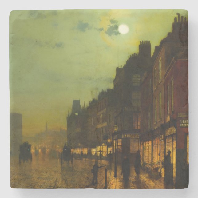 Porta-copo De Pedra John Atkinson Grimshaw Glasgow Docks (Frente)