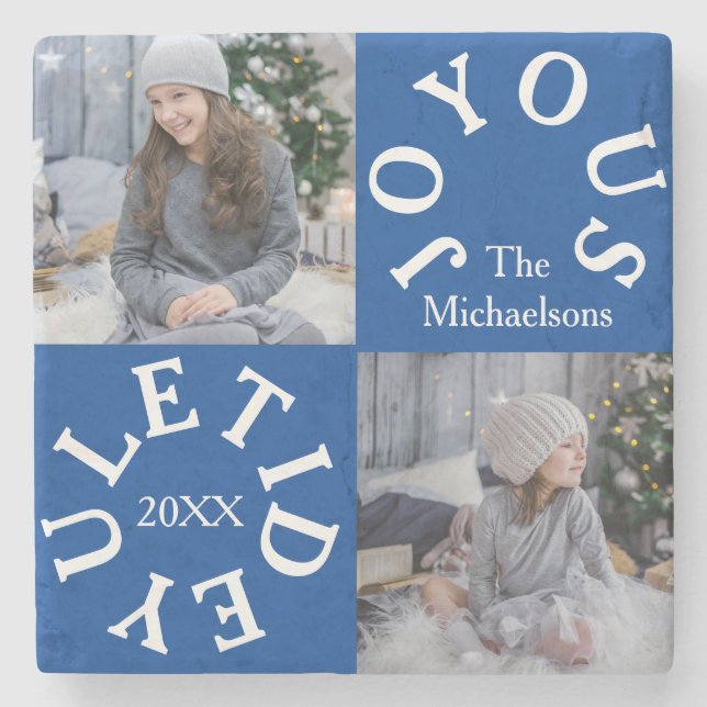 Porta-copo De Pedra Joyous Yuletide 2 Photo (Frente)