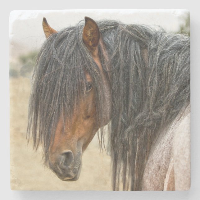 Porta-copo De Pedra Juba do cavalo (Frente)