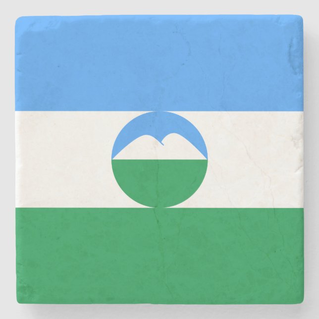 Porta-copo De Pedra Kabardino Balkaria Flag (Frente)