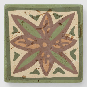 Porta-copo De Pedra Kalakaua Hawaiian Tropical Tapa KL301