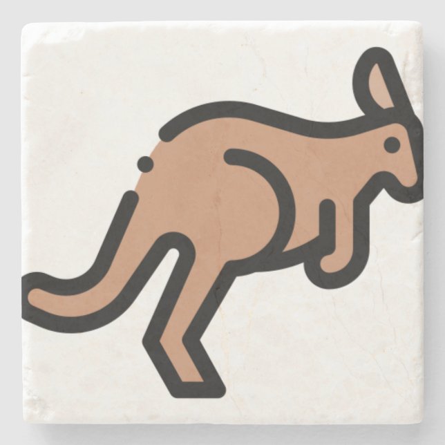 Porta-copo De Pedra Kangaroo (Frente)