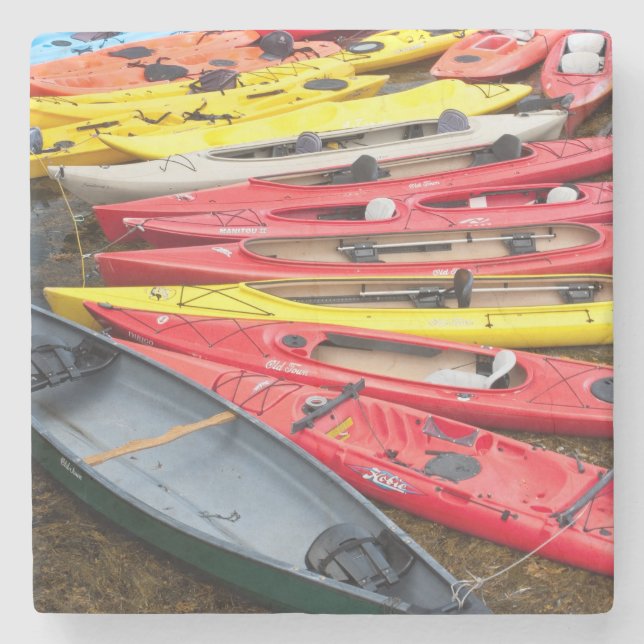 Porta-copo De Pedra Kayaks colorido (Frente)