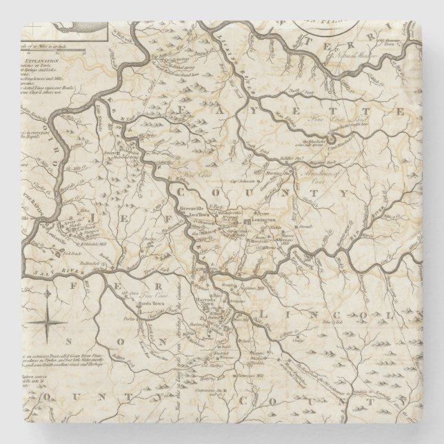 Porta-copo De Pedra Kentucky 2 (Frente)