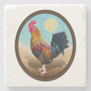 Porta-copo De Pedra Key West - Vintage Oval do Gypsy Rooster