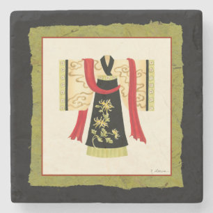 Porta-copo De Pedra Kimono tradicional japonês com Impressão floral