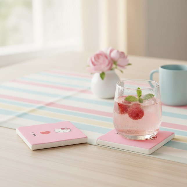 Porta-copo De Pedra Kitty Stone Apoio de Copo (Criador carregado)