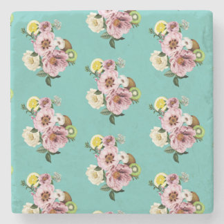 Porta-copo De Pedra Kiwi, limão e pedras românticas