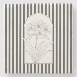 Porta-copo De Pedra Klivia Elegant Flower Botanone Porta copos