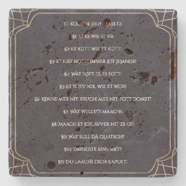 Porta-copo De Pedra Kölsches Grundgesetz – Köln Cologne Jugendstil