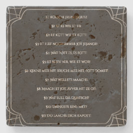 Porta-copo De Pedra Kölsches Grundgesetz – Köln Cologne Jugendstil