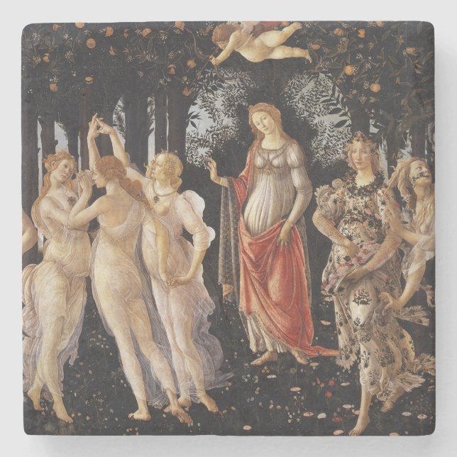 Porta-copo De Pedra La Primavera (Primavera) por Sandro Botticelli (Frente)