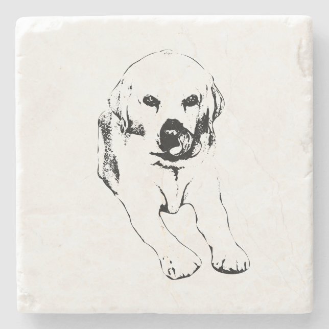 Porta-copo De Pedra Lab lick coaster, merry neat (Frente)