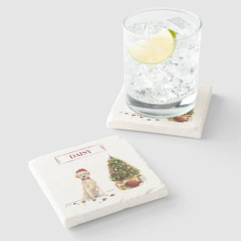 Porta-copo De Pedra Labrador Amarelo Retriever Engraçado Cachorro de N