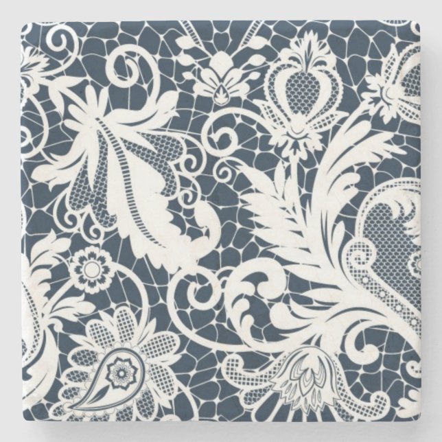 Porta-copo De Pedra Laço branco 2 (Frente)