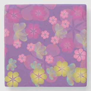 Porta-copo De Pedra Lacy Lotus Purple
