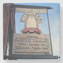 Lado oeste, ovo ocidental, portas copos de mármore