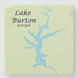 Porta-copo De Pedra Lago Burton, Geórgia, portas copos do mapa