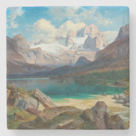 Porta-copo De Pedra Lago Gosau Com Vista Do Dachstein Massif