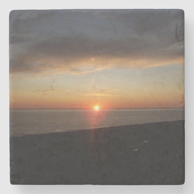 Porta-copo De Pedra Lago Michigan Sunset (Frente)