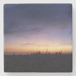 Porta-copo De Pedra Lago Michigan Sunset