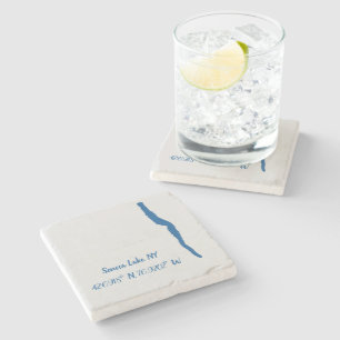 Porta-copo De Pedra Lago Seneca, Porta copos NY Marble