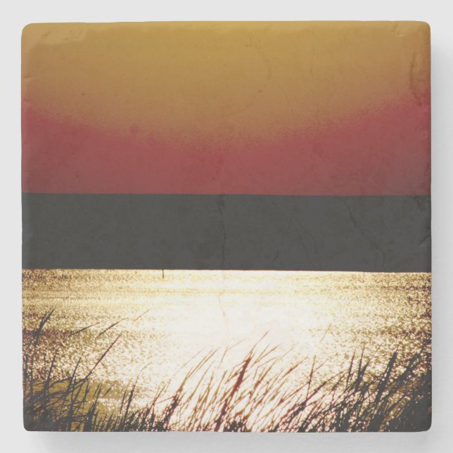 Porta-copo De Pedra Lago Sunset (Frente)