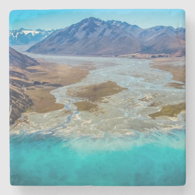 Porta-copo De Pedra Lago Tekapo e Alpes do Sul, Nova Zelândia (Frente)