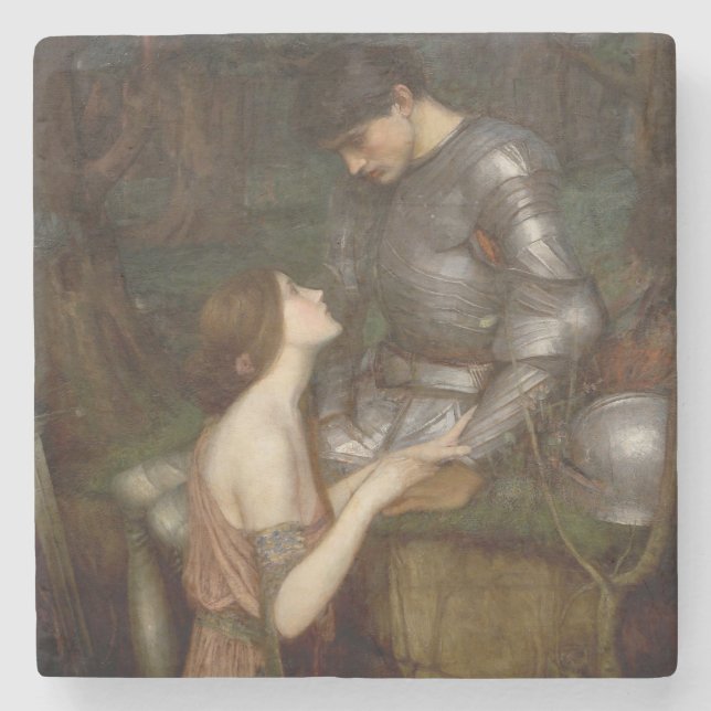 Porta-copo De Pedra Lamia e o Soldier (por John William Waterhouse) (Frente)