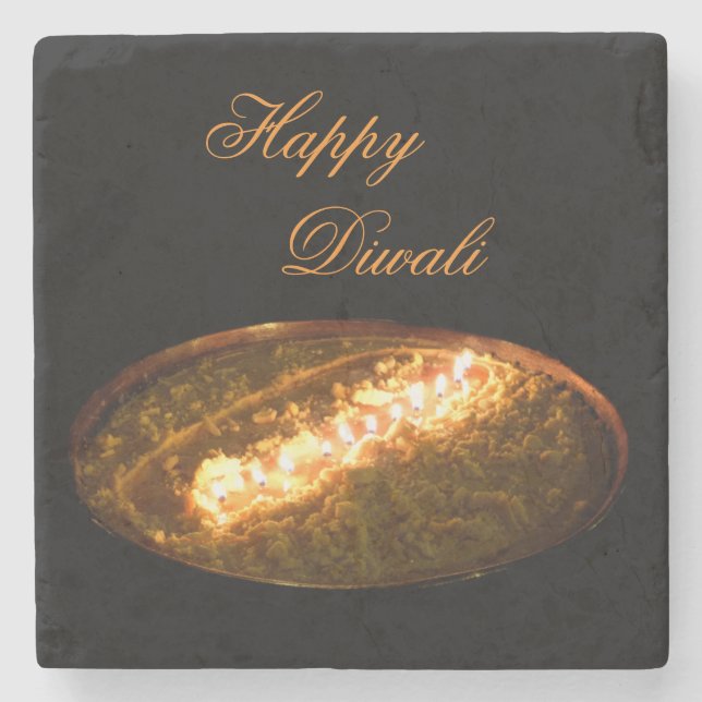 Porta-copo De Pedra Lâmpada de Manteiga Tibetana (Frente)