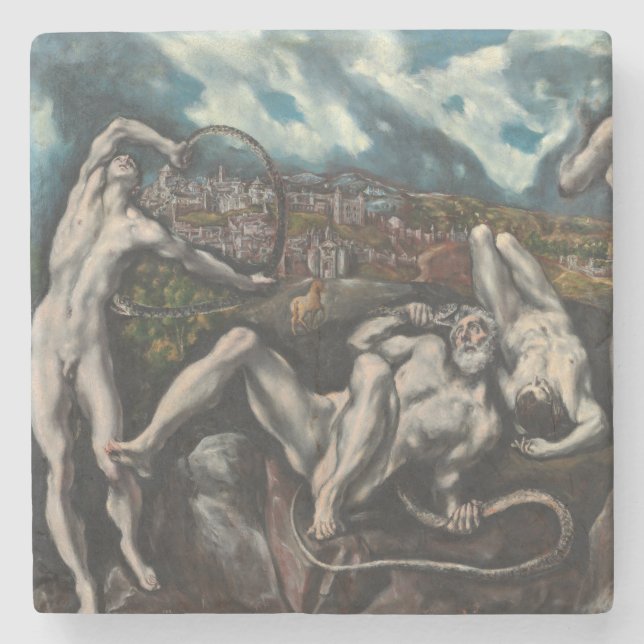 Porta-copo De Pedra Laocoon por El Greco (Frente)