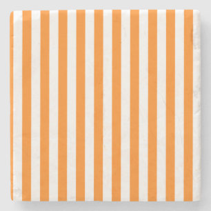 Porta-copo De Pedra Laranja e Branco, Apoio de Copo Quadrado de Listra