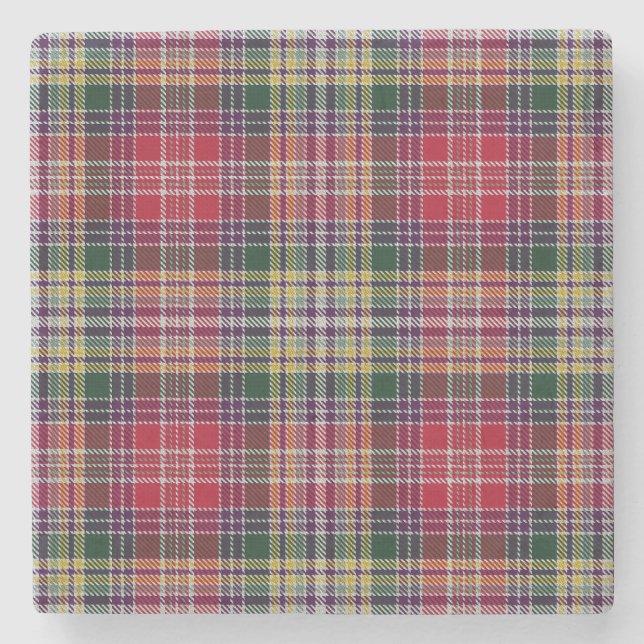 Porta-copo De Pedra Lasting Tartan (Frente)