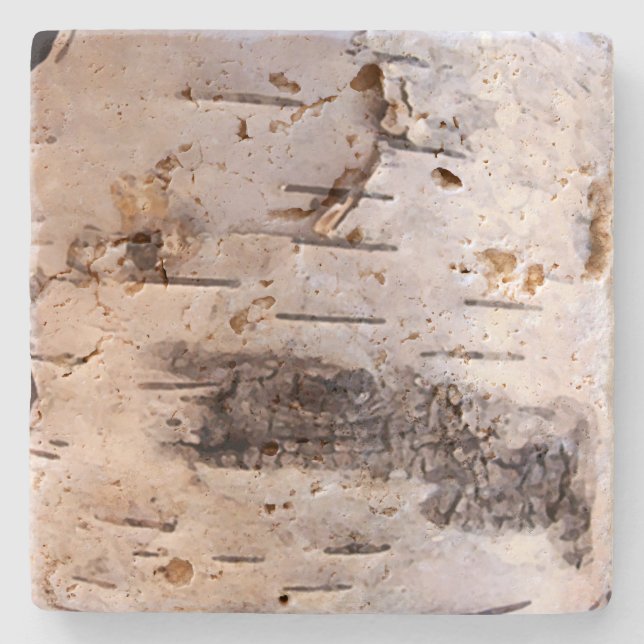 Porta-copo De Pedra Latido de Árvore de Birmanês Branco (Frente)