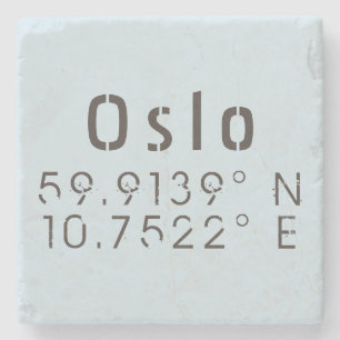 Porta-copo De Pedra Latitude Longitude de Oslo