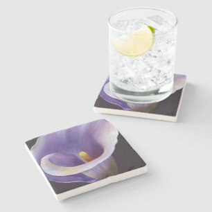 Porta-copo De Pedra Lavanda Calla Lily