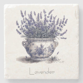 Porta-copo De Pedra Lavanda no Azul Delft personalizável