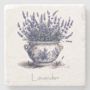 Porta-copo De Pedra Lavanda no Azul Delft personalizável