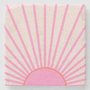 Porta-copo De Pedra Le Soleil 01 Sol Rosa Sol