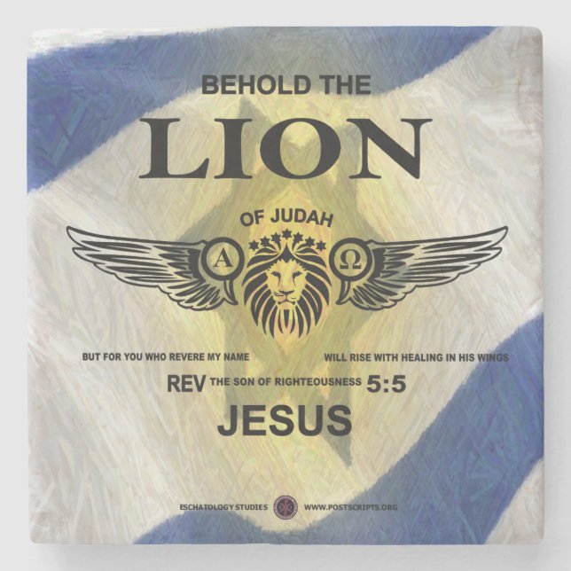 Porta-copo De Pedra Leão de Judah (Frente)